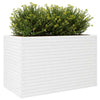 Iiaky Garden Planter White 110x60x68.5 Solid Wood Pine,Wooden Garden Q2V4