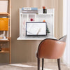 Wall-mounted Table Folding Computer Desk with Shelf Laptop Drop-leaf Study Home