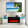 70inch RTV Stand Cabinet 12 Colour LED Lights w/32" Electric Fireplace Furniture