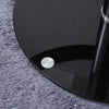 Modern Black Round Dining Table and 2 / 4 Chairs Optional Lounge Bar Home Office