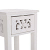 Wooden Tall Side Table Slim Narrow Night Stand Bedside Drawer Storage Cabinet