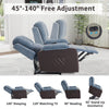 Electric Powered Lift Recliner Sofa Massage Heated Armchairs w/ Cup Holder Grey