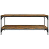 Coffee Table Smoked Oak 100x50x40 cm Engineered Wood HOT