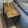 Industrial Style Side Table Phone Lamp Coffee Tea Vintage Furniture Metal Rustic