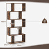S-Shaped Display Bookshelf 5 Tiers Freestanding Storage Shelf Organiser Home