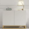 Modern Sideboard I 100cm I White I Fluted Fronts I Gold Legs I Storage Cabinet