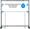 3x2.4m/10x8ft Heavy Duty Backdrop Stand Adjustable Photography Backdrop Black