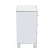 Mirrored Glass Bedside Table Cabinet 3 Drawer Crystal Handles Bedroom Nightstand
