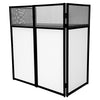 DJ Disco Booth Stand Mixer Shelf Foldable Portable Screen Black & White Lycra