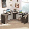 Modern Office Desk 168 CM L-shaped Computer Desk-Grey