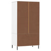 CIADAZ Wardrobe with Metal Legs White 90x55x172.5 Solid Wood OSLO, T6U1