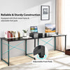 L-Shaped Corner Computer Desk Reversible Study Writing Desk 2-Person Workstation