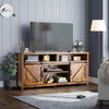 150cm Sliding Barn Door TV Stand Farmhouse Flat Screen Console-Coffee