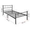 Simple Budget metal bed Single bed Frame w/Mattresses Option Bedroom Furniture