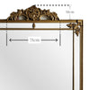 Mirror Extra Large Full Length Wall Vintage Antique Gold Crested Leaner 183x91cm