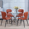 Round Clear Tempered Glass Dining Table Silver Chromed Legs Dining Room Kitchen