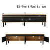 Modern TV Stand 3 Door Cabinet Sideboard with Storage for up to 70 Inch TV Black