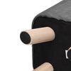 Square Footstool Toddler Stool Padded Chair Pouffe Buttoned Seat Wooden 4 Legs