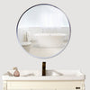 Circle 40-80cm Bathroom Mirror Round Framed Wall Vanity Shaving Makeup Mirror