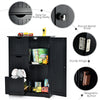 Bathroom Floor Cabinet Storage Cupboard Organizer W/Adjustable Shelf & 3 Drawers
