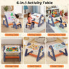 2-in-1 Kids Art Table & Easel Convertible Multi-activity Table & Chair Building