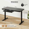 Electric Stand up Home Office Desk Adjustable Desk Sit Stand-Black