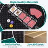 Portable Round Blackjack Board Game Mat 6-Player Foldable Poker Table Top-Green