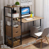 Computer Desk Home Office Corner Desk Storage Shelf W/ Bookshelf & Drawer UK