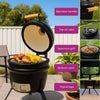 Neo Kamado 13" Ceramic Mini BBQ Grill Smoker Egg Charcoal Cooking Portable Oven