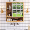 Bamboo Bathroom Cabinet Wall Over Toilet Storage w/ Mirror Door & Shelf