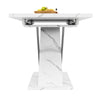 Extendable MDF Dining Table/Kitchen Table, Cross-Leg Base 118-157x75cm White