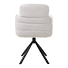 White Teddy Velvet Vanity Chair Swivel Desk Chair For Home Office, Metal Legs