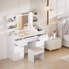Gunji Dressing Table with 3 Colors LED Mirror Vanity Table Adjustable Brightness