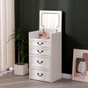 Modern Makeup Vanity Dressing Table with Stool Set Flip Top LED Mirror Storage