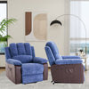 Electric Recliner Massage Heated Vibration Sofa Reclining Lounge Armchair Blue
