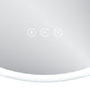 Round LED Bathroom Mirror With Demister Heated Bluetooth Touch Sensor 600×600mm