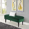 4FT Velvet Green Stool Storage Bench Chic Button Tufted Bedside Seat End Hallway