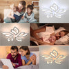 Modern Chandelier LED Lamp White Frame Ceiling Light With RGB Backlight Eaamxyyv