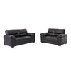 2 /3 Seater Sofa Black or Beige Faux Leather Modern Design Living Room Office