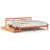 Bed Frame with Drawers Wax Brown 180x200 King Solid Wood Pine V3U2