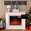 Electric Fireplace Flame Effect Heater, Timer&12 Color LED Light Remote Control