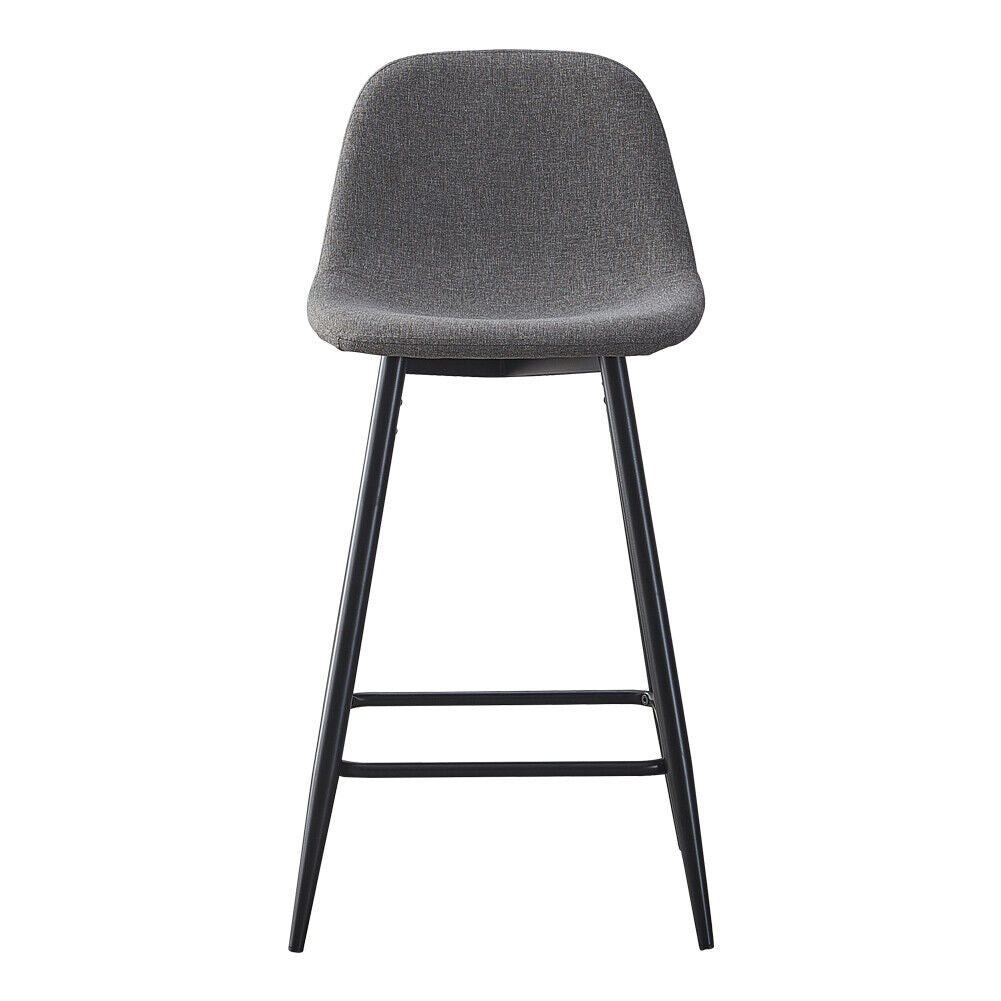 2X Bar Stools Fabric/Faux Leather Pub Chairs Breakfast Kitchen Metal Leg Modern
