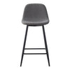 2X Bar Stools Fabric/Faux Leather Pub Chairs Breakfast Kitchen Metal Leg Modern
