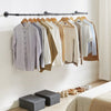 Heavy Duty Clothes Rail Pipe Garment Rack Wall Mounted Hanging Bar for Cloakroom