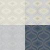 Grandeco Nuevo Faux Fabric Beads Trail Geo Textured Metallic Wallpaper