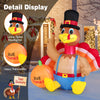 180 cm Thanksgiving Inflatable Turkey Fall Harvest Decoration for Lawn w/LED Lit