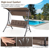 Garden Patio Swing Chair 2 Seater Hammock Bench with Adjustable Polyester Canopy