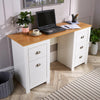 Computer Desk Study Table Home Office Workstation Pedestal White Furniture Unit