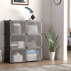 48 Pairs Portable Shoe Shelves 12-Cube Shoe Storage Cabinet w/Removable Shelf