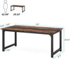 Tribesigns 63x31.5" Modern Computer Desk for Home Office, Rustic/Black.